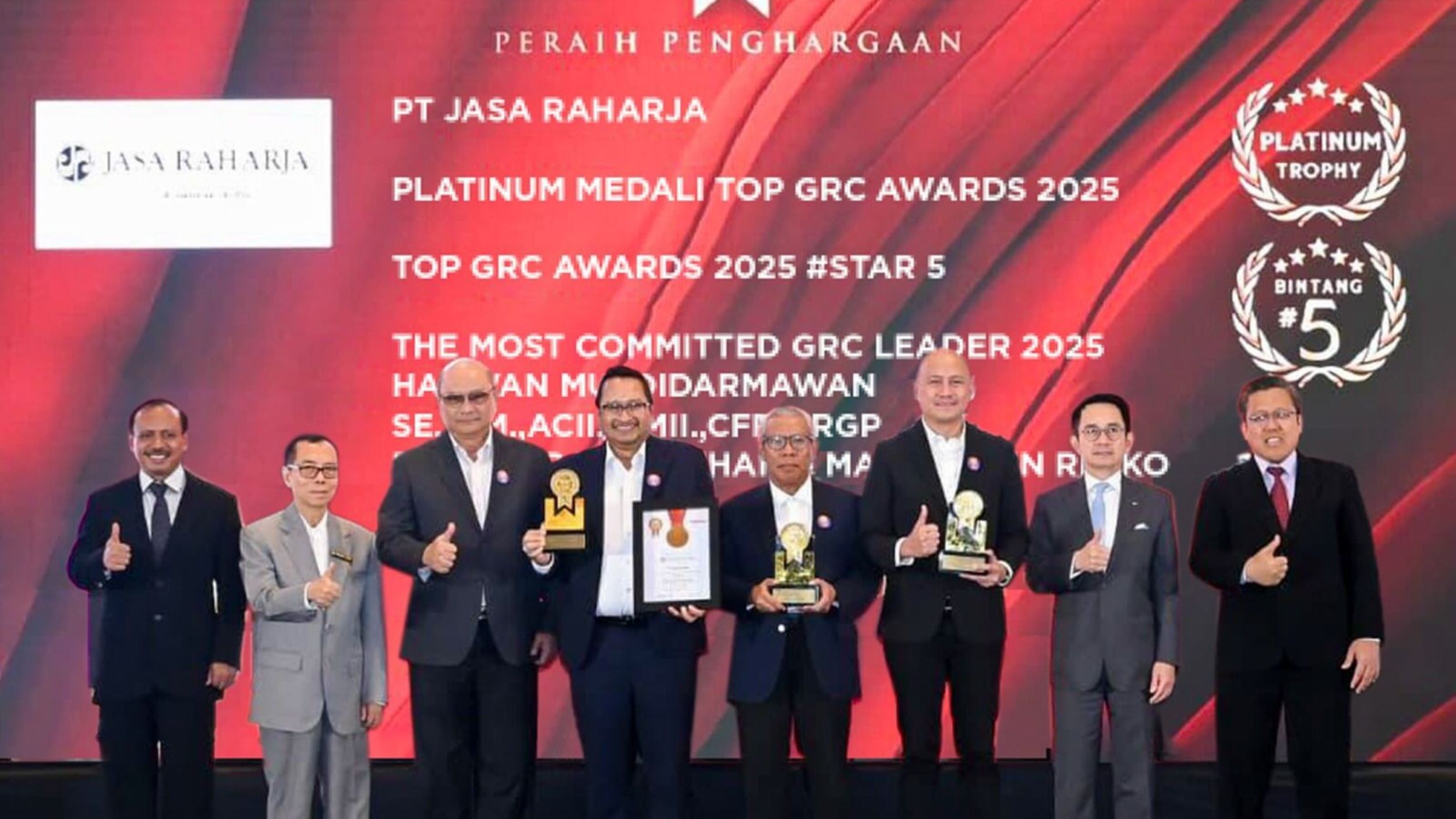 2500 Jasa Raharja Raih 4 Penghargaan TOP GRC Awards 2025